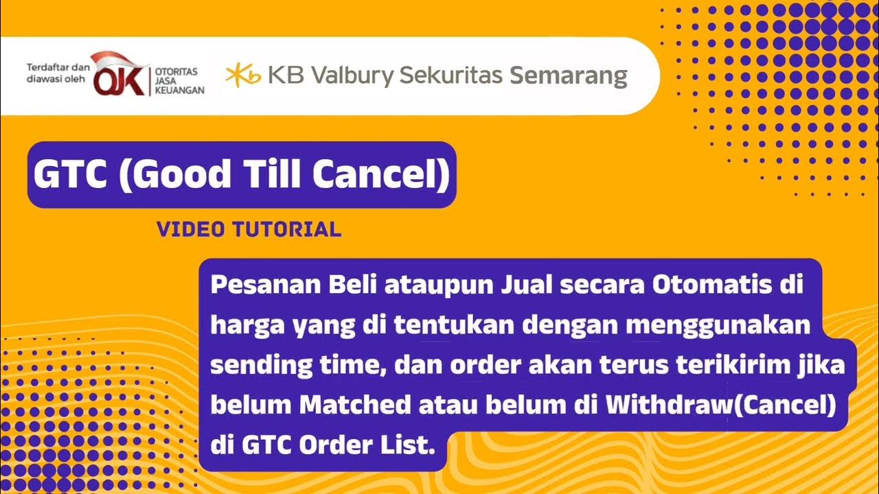 Tutorial GTC GTD GTF Order menggunakan VOLT+ Handphone by KB Valbury