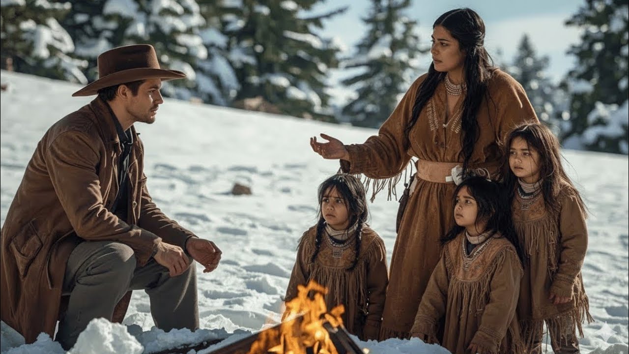 Апачка с ТРЕМЯ ДЕТЬМИ спросила «Можно нам СОГРЕТЬСЯ»… Ответ ковбоя ИЗМЕНИЛ ВСЁ в ту ночь