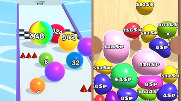 Ball Run 2048 📛 Blob Merge 3D 🎯 Best Mobile Gameplay Android iOS tiktok Game 9999