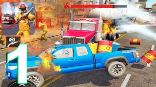 Real Fire Truck Simulator 2020 City Rescue Driver Gameplay Walkthrough Part 1 (IOS/Android) screenshot 5