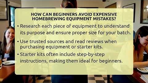 How Can Beginners Avoid Expensive Homebrewing Equipment Mistakes? - The Pint Guy