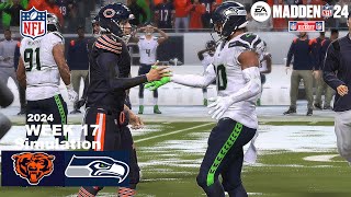 Madden 24 Chicago Bears vs Seattle Seahawks Week 17 (Madden 25 Updated Roster) 2024 Sim Game Play