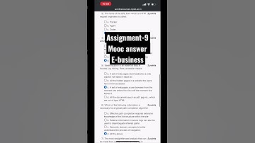 Assignment 9 mooc answer||e business answer|| swayam portal answer