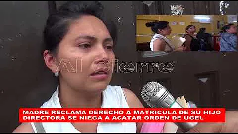 MADRE RECLAMA DERECHO A MATRCULA DE SU HIJO RECHAZ...