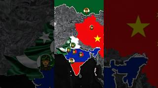 India + Russia vs China + Pakistan 💥 Who Wins? #MapAnimation #WhatIf #IndiaVsChina #GeographyFacts