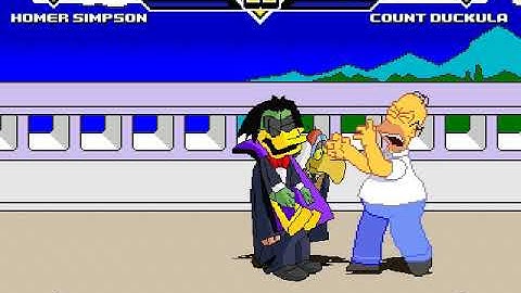 Homer SImpson vs Count Duckula MUGEN BATTLE