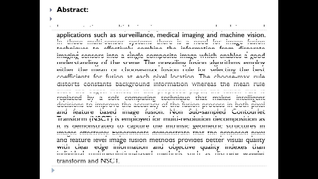 Comparison of Pixel-Level and Feature Level Image Fusion Methods - YouTube