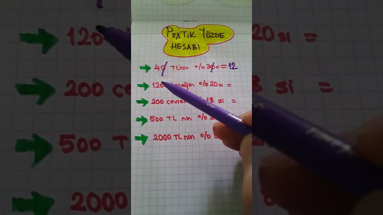 yüzde hesaplama