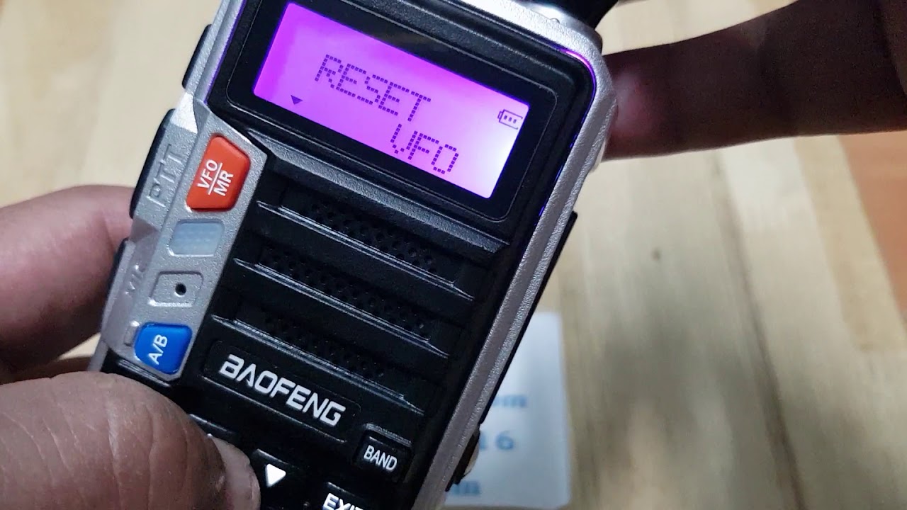 วิธีรีเซทเครื่อง Baofeng S9
