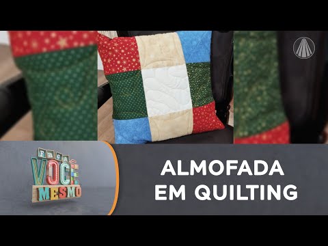 Utilize a técnica quilting e faça uma linda almofada natalina para decorar seu lar!