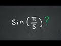 What's up with the value of sin(pi/5)?