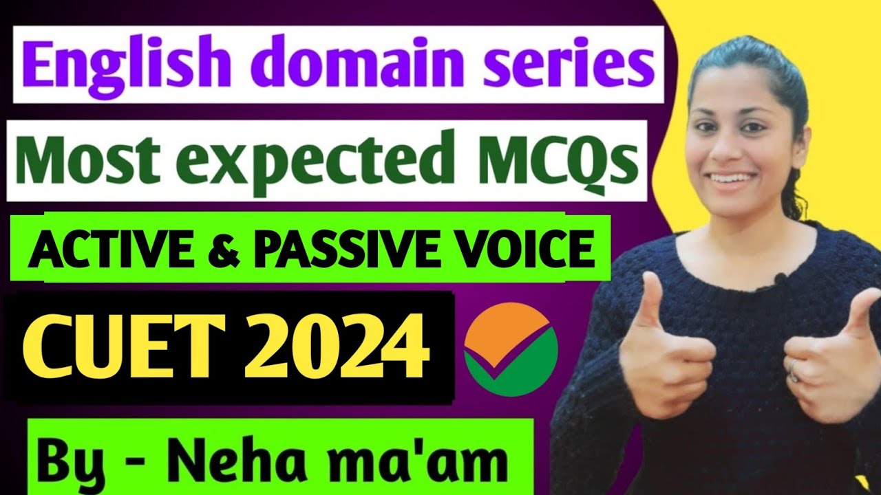ACTIVE AND PASSIVE VOICE MOST EXPECTED MCQ ENGLISH DOMAIN | ENGLISH ...