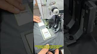 Automatic Woven Label Bartacking Machine, model UN-430D-MF. #SewingMachine#Manufacturer#factory