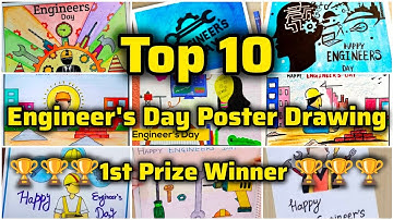 Engineers Day Drawing Ideas/World Engineering Day Drawing/Engineers Day Best Poster Drawing Ideas 🏆🏆