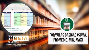 Fórmulas básicas de Excel SUMA, PROMEDIO, MIN, MAX