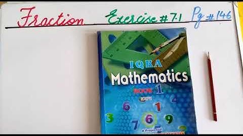 PVI MATHS LESSON # 65 EX  7.1 (Q 1) DATED: 12/07/2020 TOPIC: FRACTION