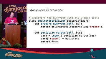 Django from queryset to serialization with Iuri de Silvio - DjangoCon US 2022