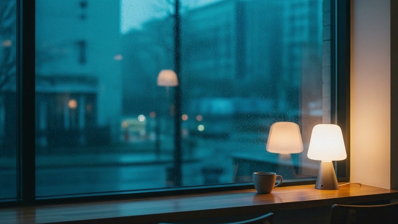 Quiet Rainy Cafe Jazz & Lofi for Late Night Work | Soft Mug