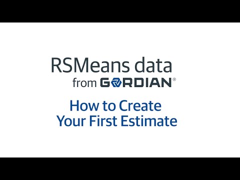 RSMeans Data Online: How to Create Your First Estimate