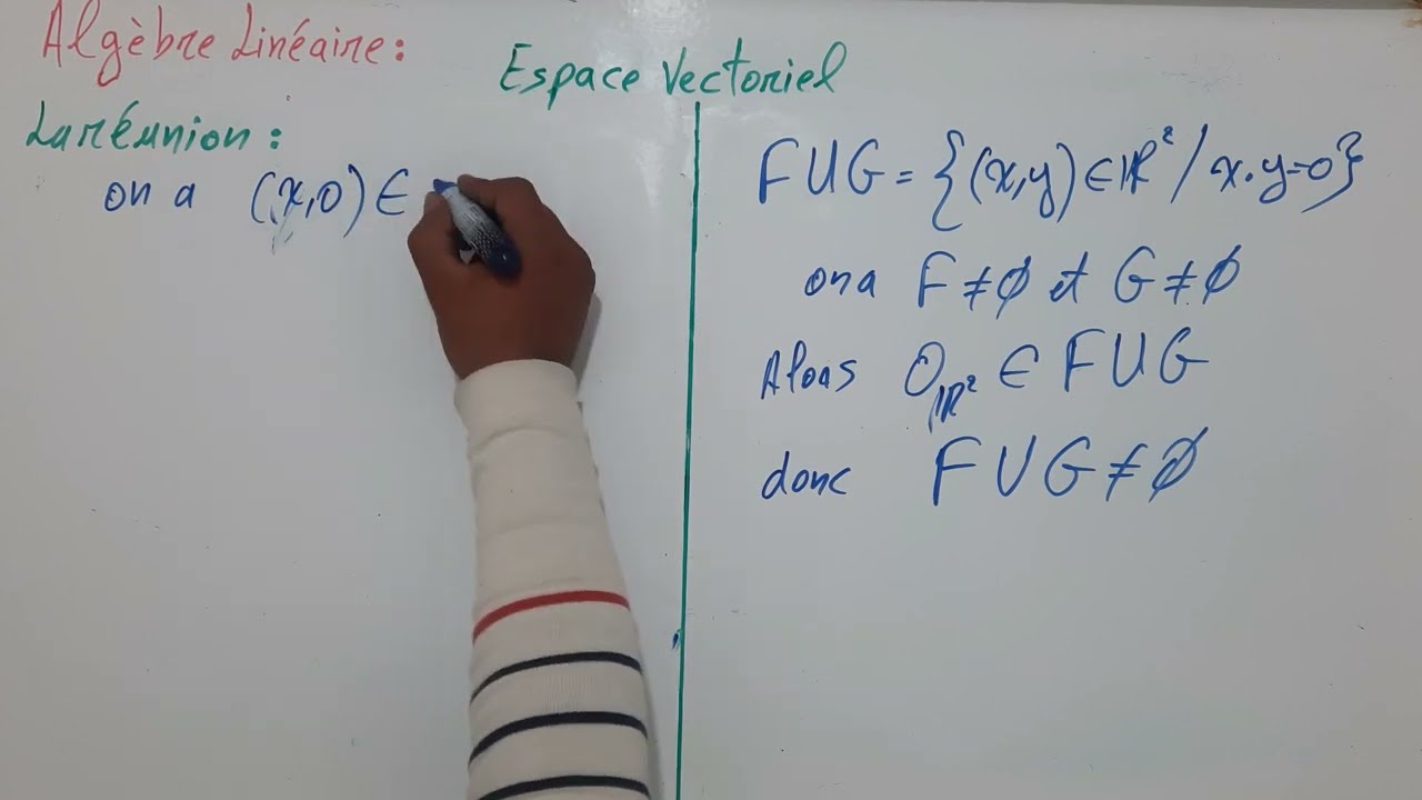 Algèbre Linéaire ~ Espaces Vectoriels : l'intresection et la réunion