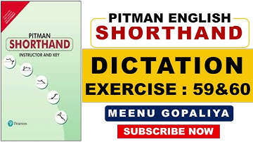Pitman Shorthand English Dictation Exercise : 59-60 #ShorthandWordsPractice #Pitman_Dictation #SSC