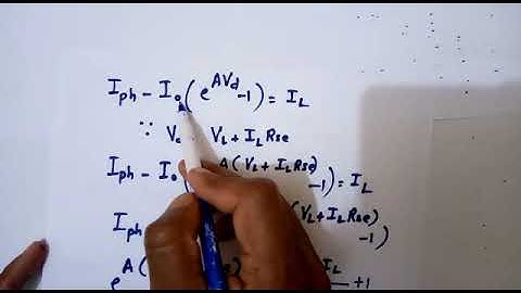 PV Generation : Equivalent circuit , voltage current expression