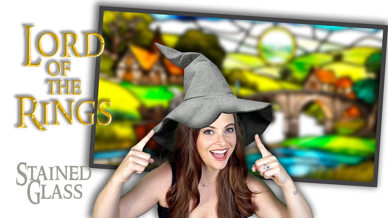 I made this Lord of the Rings STAINED GLASS - YouTube