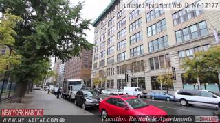 Manhattan Comfort Carnegie TV Panel in Nature and Nude Video Tour of a Furnished 1-Bedroom Duplex Loft in The West Village, Manhattan