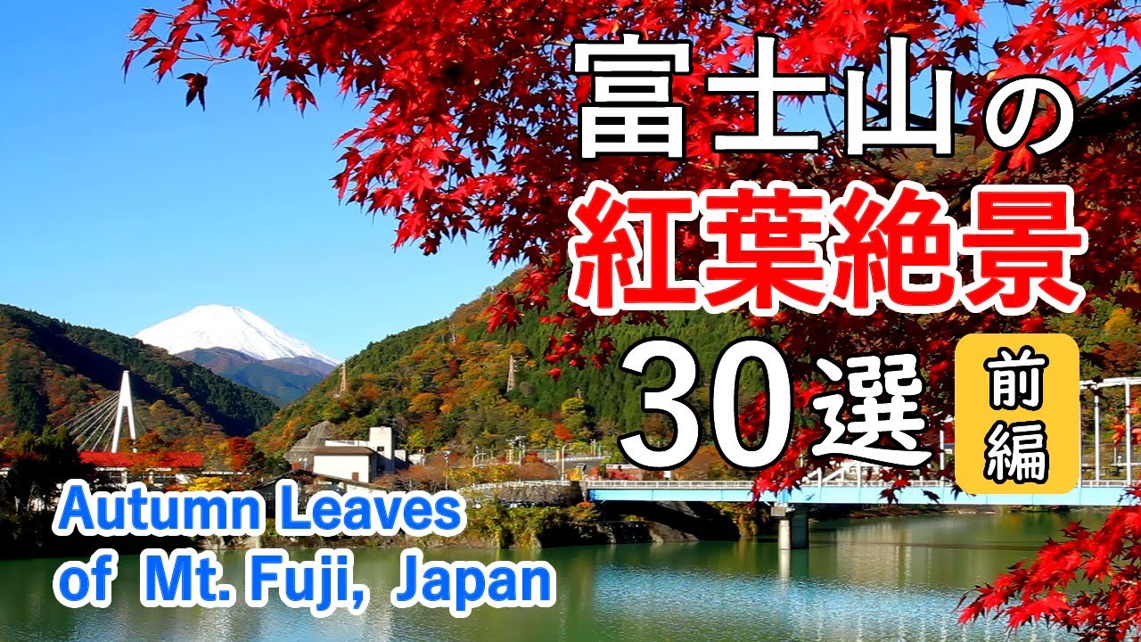 富士山の紅葉絶景ベスト30選（前編） / 山中湖・河口湖・紅葉台・白糸ノ滝・丹沢湖・箱根 / Top 30 best views of Mt. Fuji & Autumn Leaves Part 1