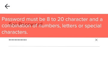 Tiktok | Fix Password must be 8 to 20 Character And A Combination of Number, letter or special