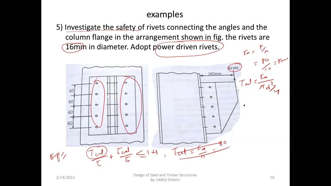 Design of Eccentric Rivet Bracket plate Numerical in Nepali YouTube