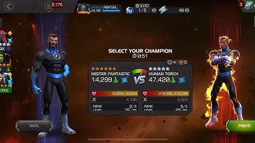 Undup 6 star mister fantastic vs map 5 2nd human torch mini boss