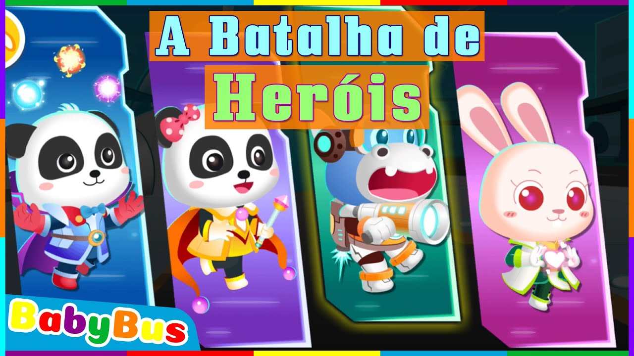 Historinhas Para Crianças Baby Bus | A Batalha de Heróis | GamePlay de Jogos BabyBus em Português