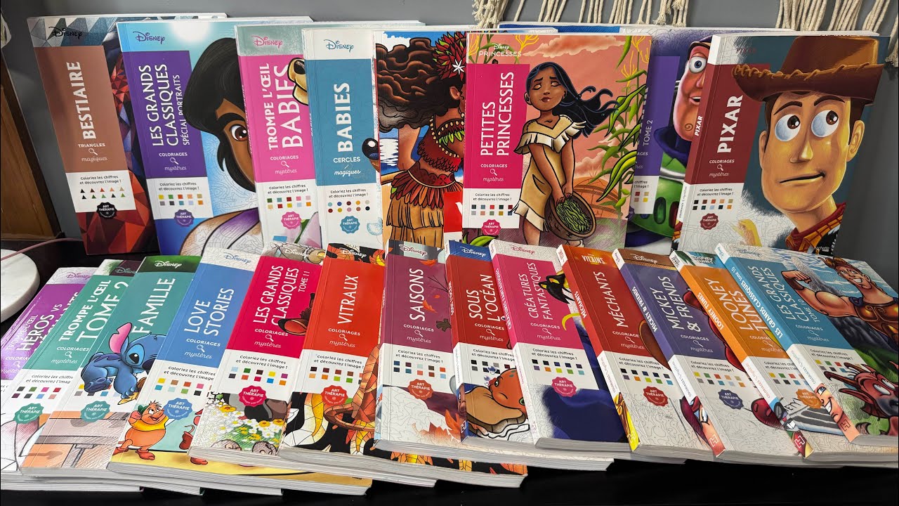 Disney Color By Number Finished Pages and Collection 2024-2025