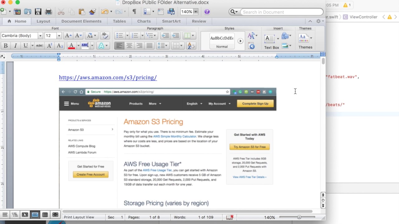 Update Dropbox Public Folder Alternative - AWS