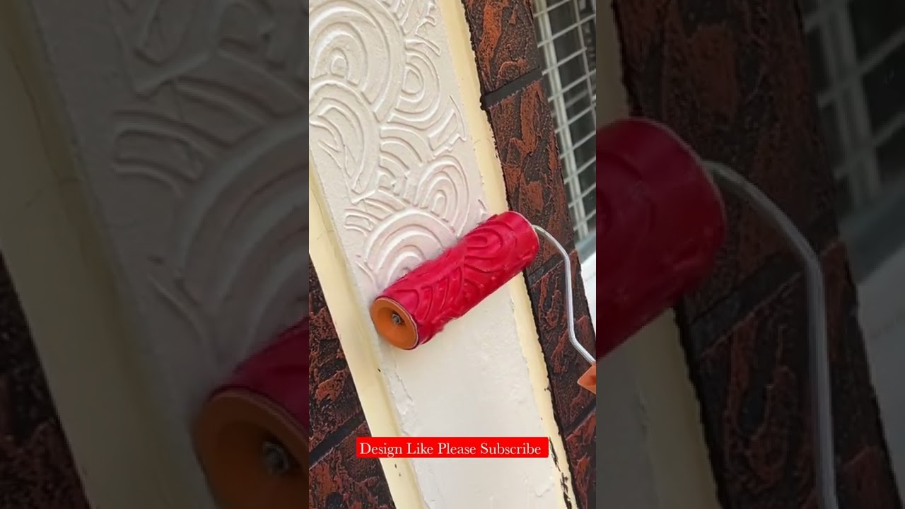Painting design with roller please like and subscribe 🙂