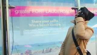 Cool bus shelter turns people cold to hot on the spot