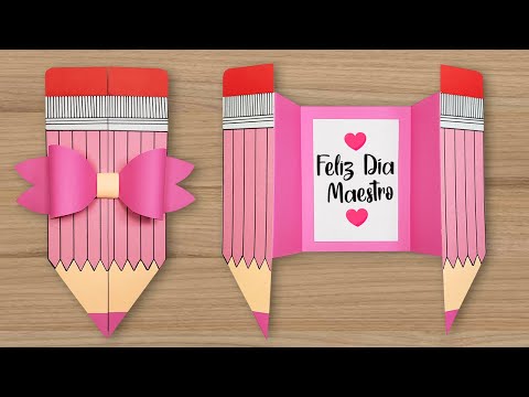 Video: Cómo hacer tu propia tarjeta de felicitación para el día del maestro: 7 pasos