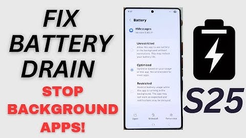 Galaxy S25/S25 Edge/Ultra: How to Set an App Battery Usage to Unrestricted/Optimized/Restricted
