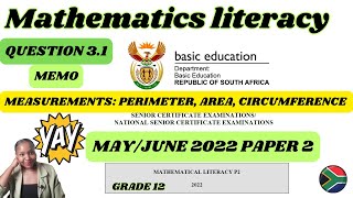 Grade 12 May/June 2022 Mathematical Literacy paper 2| QUESTION 3.1