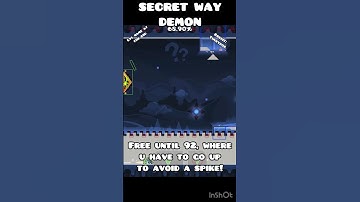 SECRET WAY DEMON!! (Free demon) #geometrydash #gd #shorts