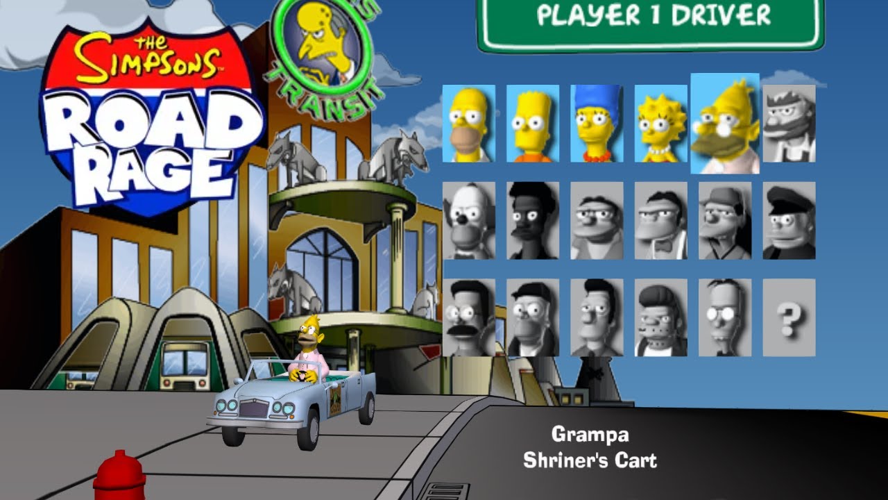 SIMPSONS ROAD RAGE OU CRAZY TAXI, CHAME COMO QUISER (Parte 1