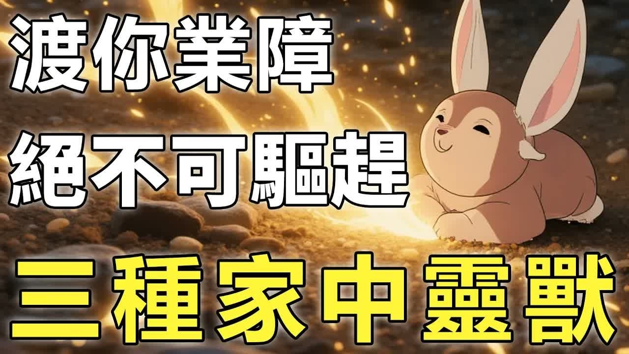 絕對不可驅趕的三種家中靈獸!老和尚僅用一句話,說明了它們與你的因果!深度解讀【寵物|因果|動物】 - YouTube