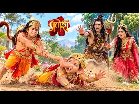 हनुमान जी के क्रोध से गणेश जी को कैसे बचाएं महादेव  | Vighnaharta Ganesh | @sakhujaentertainment