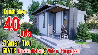 Tiny House! Cara Bangun Rumah 40 JUTA an 2 Kamar dg RINCIAN BAHAN & LAMA WAKTU