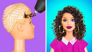 NEW COOL Hairstyle for DOLL! Extreme Doll Makeover | Rich VS Broke Hacks \& Gadgets by TeenVee