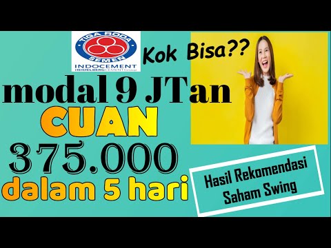 CARA SWING TRADING SAHAM Hasil Rekomendasi Beli INTP CUAN BANYAK LAGI Ke 15
