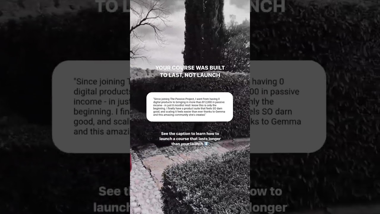 Your Course Was Built To Last, Not Launch