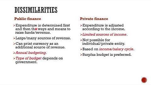 Public And Private Finance
