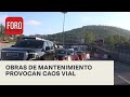 Obras en la México-Pachuca provocan caos vial - Expreso de la Mañana